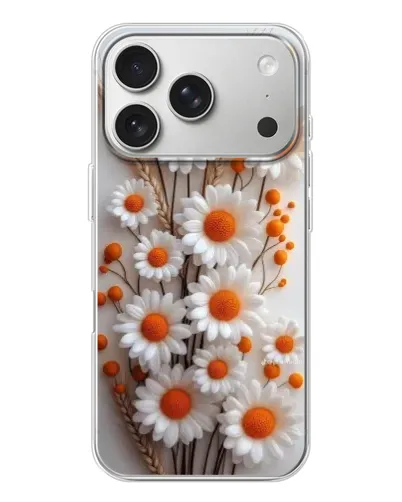 Чехол для iPhone 17 Pro с картинкой «Белые сухоцветы» Чехол для iPhone 17 Pro с картинкой «Белые сухоцветы»