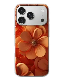 Чехол для iPhone 17 Pro с картинкой «Оранжевый макро цветок»