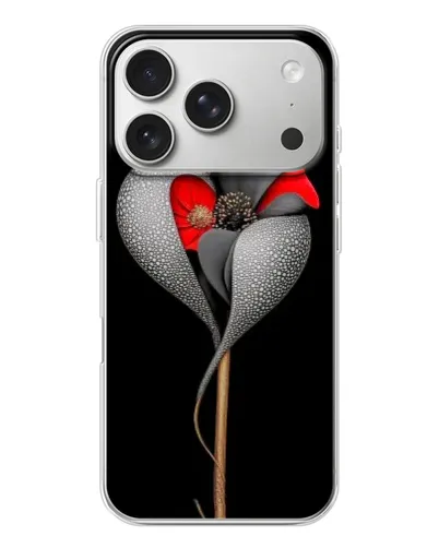 Чехол для iPhone 17 Pro с картинкой «Серебряный фантазийный цветок» Чехол для iPhone 17 Pro с картинкой «Серебряный фантазийный цветок»