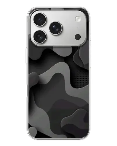 Чехол для iPhone 17 Pro с картинкой «Темный абстрактный камуфляж» Чехол для iPhone 17 Pro с картинкой «Темный абстрактный камуфляж»