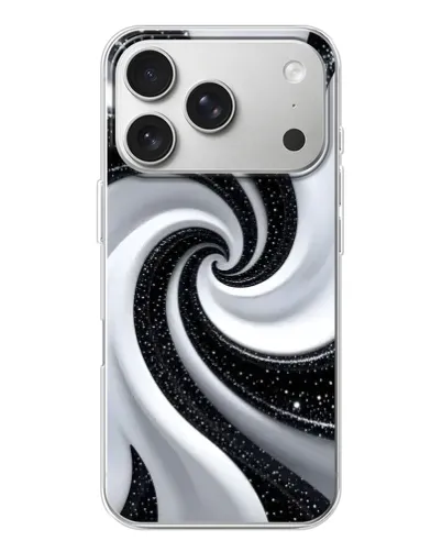 Чехол для iPhone 17 Pro с картинкой «Черно-белая спираль» Чехол для iPhone 17 Pro с картинкой «Черно-белая спираль»