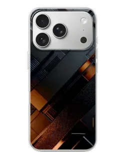 Чехол для iPhone 17 Pro с картинкой «Черные геометрические блоки»