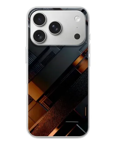 Чехол для iPhone 17 Pro с картинкой «Черные геометрические блоки» Чехол для iPhone 17 Pro с картинкой «Черные геометрические блоки»