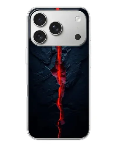 Чехол для iPhone 17 Pro с картинкой «Kрасная лавовая трещина» Чехол для iPhone 17 Pro с картинкой «Kрасная лавовая трещина»