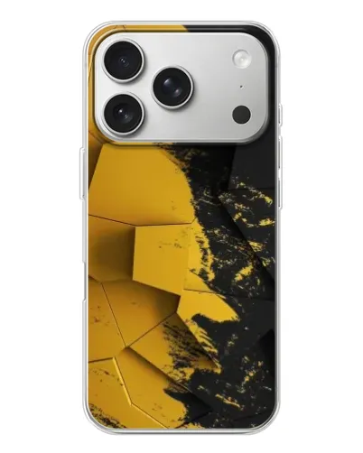 Чехол для iPhone 17 Pro с картинкой «Золотые осколки геометрии» Чехол для iPhone 17 Pro с картинкой «Золотые осколки геометрии»
