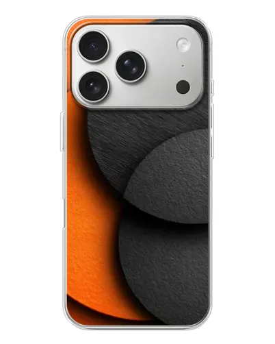 Чехол для iPhone 17 Pro с картинкой «Геометрия оранжевых кругов» Чехол для iPhone 17 Pro с картинкой «Геометрия оранжевых кругов»