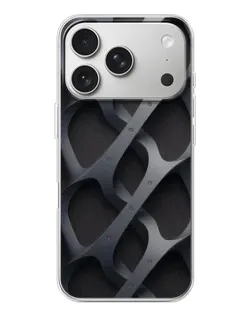 Чехол для iPhone 17 Pro с картинкой «Объемное серое плетение»