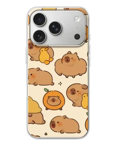 Чехол для iPhone 17 Pro с картинкой «Капибары с апельсинами» Чехол для iPhone 17 Pro с картинкой «Капибары с апельсинами»