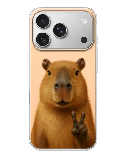Чехол для iPhone 17 Pro с картинкой «Капибара виктория» Чехол для iPhone 17 Pro с картинкой «Капибара виктория»