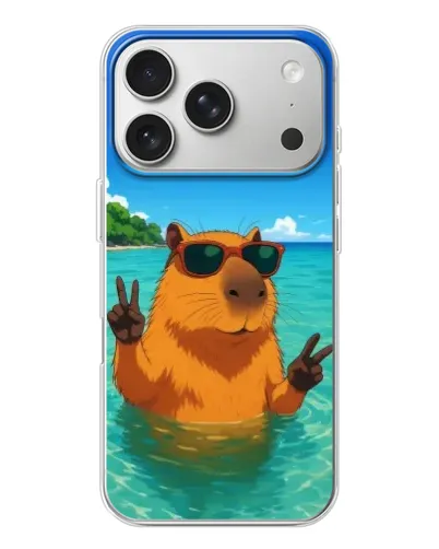 Чехол для iPhone 17 Pro с картинкой «Морская капибара» Чехол для iPhone 17 Pro с картинкой «Морская капибара»