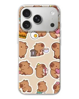 Чохол для iPhone 17 Pro з картинкою «Капібари паттерн» Чохол для iPhone 17 Pro з картинкою «Капібари паттерн»