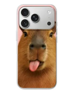 Чохол для iPhone 17 Pro з картинкою «Капібара з язиком» Чохол для iPhone 17 Pro з картинкою «Капібара з язиком»