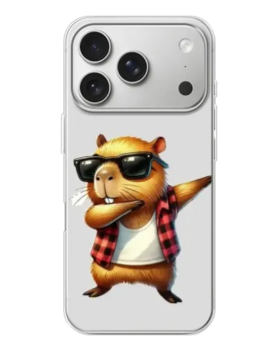 Чехол для iPhone 17 Pro с картинкой «Капибара рэпер даб» Чехол для iPhone 17 Pro с картинкой «Капибара рэпер даб»