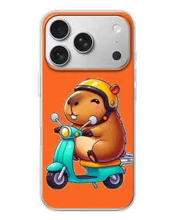 Чохол для iPhone 17 Pro з картинкою «Капібара на скутері» Чохол для iPhone 17 Pro з картинкою «Капібара на скутері»