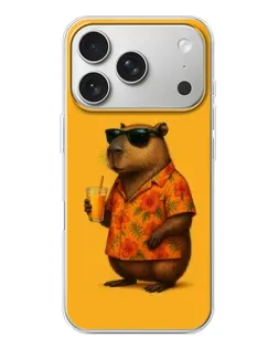 Чохол для iPhone 17 Pro з картинкою «Капібара на відпочинку» Чохол для iPhone 17 Pro з картинкою «Капібара на відпочинку»