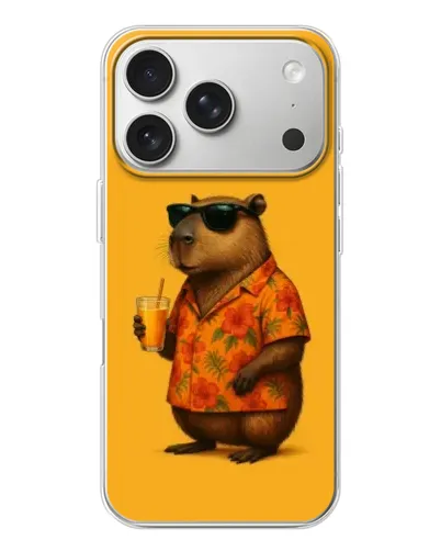 Чехол для iPhone 17 Pro с картинкой «Капибара на отдыхе» Чехол для iPhone 17 Pro с картинкой «Капибара на отдыхе»