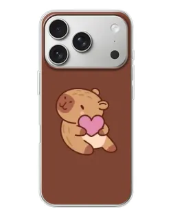 Чохол для iPhone 17 Pro з картинкою «Капібара з серцем» Чохол для iPhone 17 Pro з картинкою «Капібара з серцем»