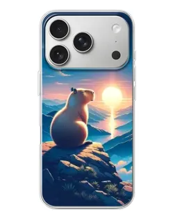 Чохол для iPhone 17 Pro з картинкою «Захід сонця з капібарою» Чохол для iPhone 17 Pro з картинкою «Захід сонця з капібарою»