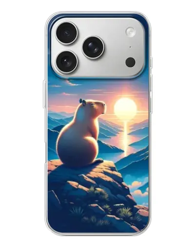 Чехол для iPhone 17 Pro с картинкой «Закат солнца с капибарой» Чехол для iPhone 17 Pro с картинкой «Закат солнца с капибарой»
