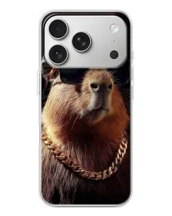 Чохол для iPhone 17 Pro з картинкою «Капібара золотий ланцюг» Чохол для iPhone 17 Pro з картинкою «Капібара золотий ланцюг»