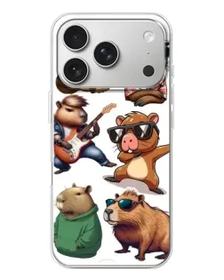 Чохол для iPhone 17 Pro з картинкою «Круті капібари музиканти» Чохол для iPhone 17 Pro з картинкою «Круті капібари музиканти»