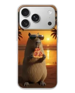 Чохол для iPhone 17 Pro з картинкою «Капібара з піцою» Чохол для iPhone 17 Pro з картинкою «Капібара з піцою»