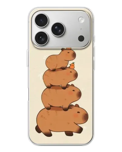 Чехол для iPhone 17 Pro с картинкой «Башня из капибар» Чехол для iPhone 17 Pro с картинкой «Башня из капибар»