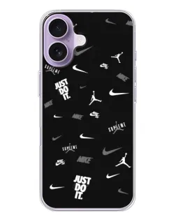 Чохол для iPhone 17 з картинкою «Nike Black Pattern»