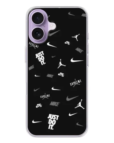 Чохол для iPhone 17 з картинкою «Nike Black Pattern»