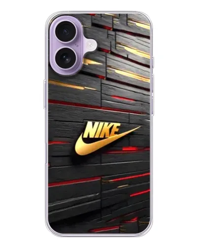 Чохол для iPhone 17 з картинкою «Золотий Nike на металі»