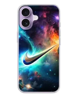 Чохол для iPhone 17 з картинкою «Космічний Nike Swoosh»