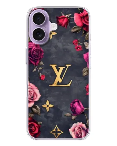 Чохол для iPhone 17 з картинкою «Квітковий Louis Vuitton»