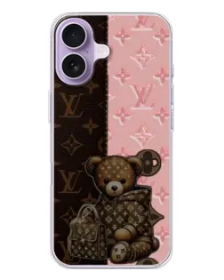 Чохол для iPhone 17 з картинкою «Ведмедик у стилі LV»