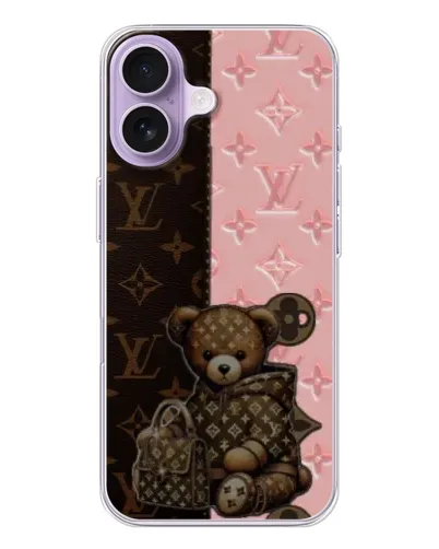Чохол для iPhone 17 з картинкою «Ведмедик у стилі LV»