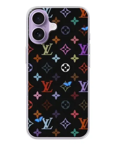 Чохол для iPhone 17 з картинкою «Кольорова монограма LV»