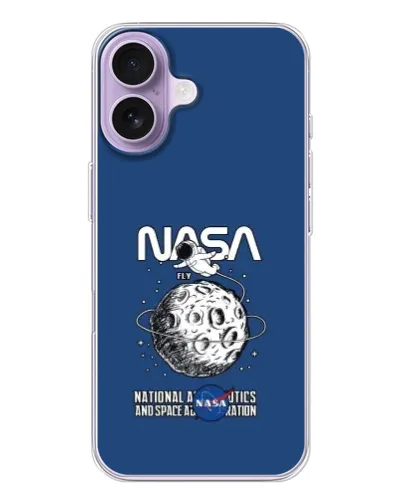 Чохол для iPhone 17 з картинкою «NASA — місячна місія»