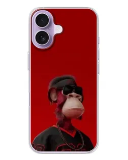 Чохол для iPhone 17 з картинкою «Bored Ape в червоному»