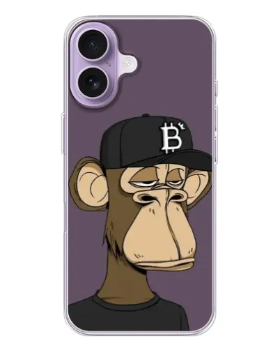 Чохол для iPhone 17 з картинкою «Bored Ape в кепці»