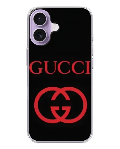 Чохол для iPhone 17 з картинкою «Gucci — червоний логотип»