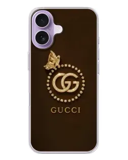 Чохол для iPhone 17 з картинкою «Gucci — золотий метелик»