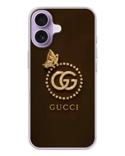 Чохол для iPhone 17 з картинкою «Gucci — золотий метелик»