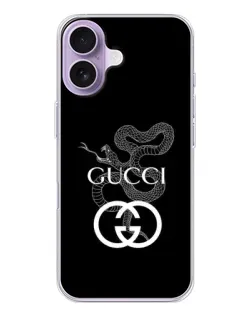 Чохол для iPhone 17 з картинкою «Gucci — срібна змія»