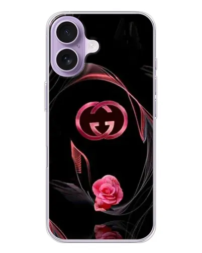 Чохол для iPhone 17 з картинкою «Gucci — неонова троянда»