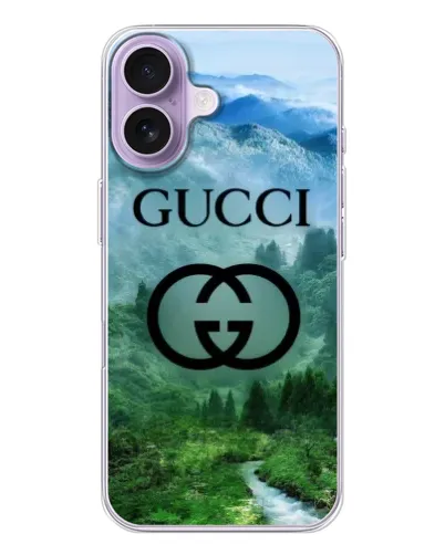 Чохол для iPhone 17 з картинкою «Gucci — гірський пейзаж»