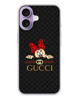 Чохол для iPhone 17 з картинкою «Мінні Маус Gucci — чорний»