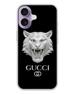 Чохол для iPhone 17 з картинкою «Gucci — срібний лев»