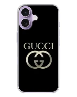 Чохол для iPhone 17 з картинкою «Gucci — золото на чорному»