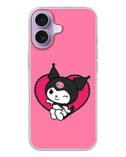 Чохол для iPhone 17 з картинкою «Kuromi — любов у серці»