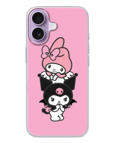 Чохол для iPhone 17 з картинкою «Тріо My Melody та Kuromi»