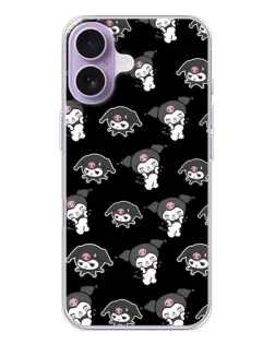 Чохол для iPhone 17 з картинкою «Чорний паттерн Kuromi»